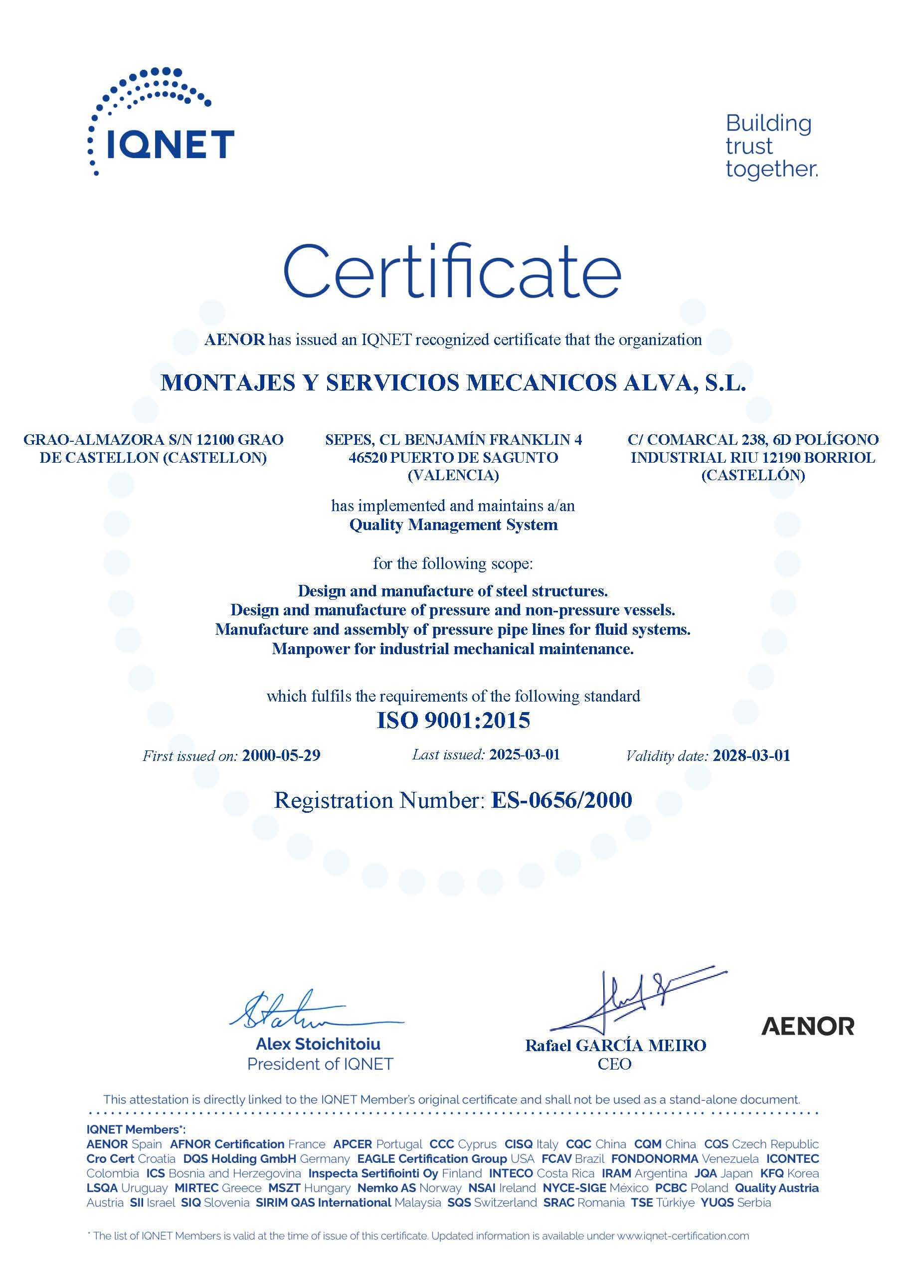 Certificado IQNet